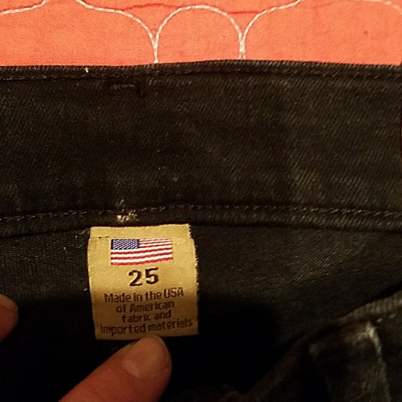 Unique NWT True Religion Jeans Sz 25W Hand painted - Picture 6 of 6